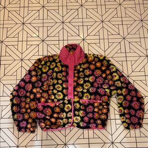 FP Movement by Free People Floral Ski Jacket with Pink Trim